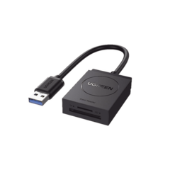 UGREEN Lector de tarjetas SD USB 3.0 de doble ranura Flash lector de tarjetas de memoria TF SD Micro SD SDXC SDHC MMC RS-MMC Micro SDXC UHS-I 20250