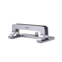 UGREEN Soporte Vertical para Laptop / Adecuado para escritorio / Anchura Ajustable (12-26mm) / Amplia compatibilidad / Anti-Arañazos / Anti-Deslizante /Ajustable Mediante Tornillos / Color Plata / Aluminio + Silicona 20471