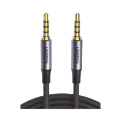 UGREEN Cable Auxiliar de 3.5mm / Cable Audio Estéreo / Núcleo de Alambre de Cobre Esmaltado / Carcasa de Aluminio Azul + Nylon Trenzado / Soporta Micrófono / 2 Metros 20782