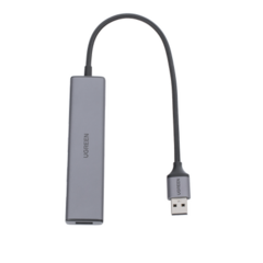 UGREEN HUB USB 3.0 a 4 Puertos USB 3.0 (5Gbps) / Cable 20 cm / Carcasa de Aleación Aluminio / Ideal para Transferencia de Datos / Entrada Tipo C para alimentar equipos de mayor consumo como discos duros / 4 en 1 20805 - buy online