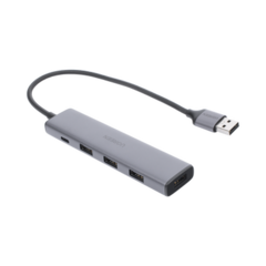 UGREEN HUB USB 3.0 a 4 Puertos USB 3.0 (5Gbps) / Cable 20 cm / Carcasa de Aleación Aluminio / Ideal para Transferencia de Datos / Entrada Tipo C para alimentar equipos de mayor consumo como discos duros / 4 en 1 20805 - La Mejor Opcion by Creative Planet