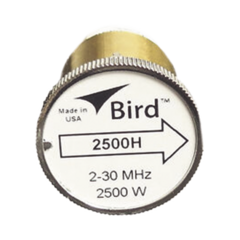 BIRD TECHNOLOGIES Elemento de 2500 W., en línea 7/8" para Wattmetro BIRD 43 en Rango de Frecuencia de 2 a 30 MHz. MOD: 2500H