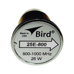 BIRD TECHNOLOGIES Elemento de 25 Watt en linea 7/8" para Wattmetro BIRD 43 en Rango de Frecuencia de 800 a 1000 MHz. MOD: 25E-800