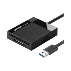 UGREEN Lector de Tarjetas USB-3.0 Lector SD Compact Flash Card Reader Múltiple 4 en 1 Velocidad hasta 5 Gbps para Tarjetas de Memoria SD/Micro SD/TF/SDXC/SDHC/MMC/CFI/Ultra II CF/Extreme CF/MS 30333