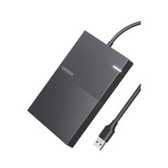 UGREEN Carcasa de Disco Duro 2.5'' (Enclosure) / Adecuado para HDD y SSD de 2.5” / Chip Inteligente / UASP & TRIM / Led Indicador / ABS / Hibernación Automática / Compatible con SATA I II III, HDD, SSD de hasta 6TB 30719