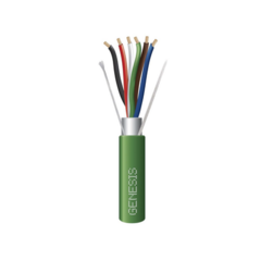 HONEYWELL HOME RESIDEO Bobina de 305 Metros de Cable 6x22 AWG / Blindado / Plenum de Color Verde / Para Aplicaciones de Audio, Seguridad y Control 3206-2105/1000