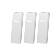 ALTAI TECHNOLOGIES Paquete de 3 Puntos de Acceso C1N, Con Antenas Sectoriales Integradas de 70°, Super WiFi de Alta Sensibilidad en 2.4 GHz, Hasta 300 m a un Smartphone, Antena de 10 dBi, Soporta Fichas-Vouchers 3-PACK-C1N