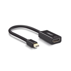 UGREEN Convertidor Mini Display Port a HDMI / 4K@30Hz / Blindaje interno múltiple / Carcasa ABS / Longitud de 25 cm 40360