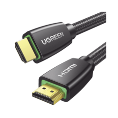UGREEN Cable HDMI 2.0 de Nylon Trenzado / 10 m / 4K@60Hz / HDR / 3D / HEC (Canal Ethernet HDMI) / ARC (Canal de Retorno de Audio / Color Profundo de 48 bits / Audio de 32 canales / HDCP 2.2 /Audio DTS: X / 18 Gbps / Blindaje de 4 capas 40414