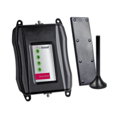 WilsonPRO / weBoost Kit amplificador de señal celular cuatribanda para vehículo, para 4G LTE, 3G, 2G y Nextel Evolution, multiusuario. Amplifica las bandas de frecuencia de 850MHz, 1900MHz, 1700/2100MHz y 700MHz, con una ganancia máxima de 50dB. 470-108