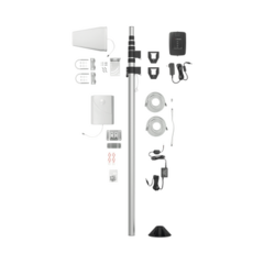 Image of WILSONPRO / WEBOOST Kit de Amplificador de Señal Celular para Vehículo Recreacional u Oficina Móvil | 4G LTE 3G y 2G | 65 dB de Ganancia | Incluye Mástil Telescópico para Antena Exterior 471-203
