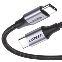UGREEN Cable USB-C a USB-C / 1 Metro / Carcasa de Aluminio / Nylon Trenzado / Transferencia de Datos Hasta 480 Mbps / Soporta Carga Rápida de hasta 60W 50150