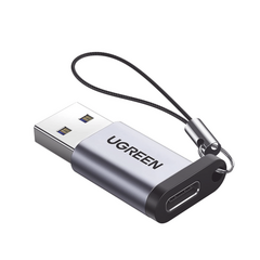 UGREEN Adaptador USB 3.0 Macho a USB-C 3.1 Tipo C Hembra / Caja de Aluminio / Carga y sincronización de datos / Admite corriente de 3A 50533
