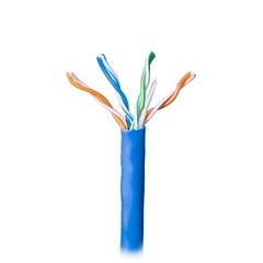 HONEYWELL HOME RESIDEO Bobina de cable par trenzado nivel 5 (CAT 5e), CMR, de color azul, de 4 pares de conductores sólidos de cobre AWG 24, para aplicaciones de CCTV/Redes de datos/IP Megapixel/Control RS485 5078-1106/1000