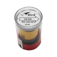 BIRD TECHNOLOGIES Elemento de 50 Watt en linea 7/8" para Wattmetro BIRD 43 en Rango de Frecuencia de 800 a 1000 MHz. MOD: 50E-800