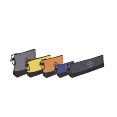 KLEIN TOOLS KIT 5 Bolsos Ultra Resistentes para Herramientas con Base y cierre Zipper, Colores: gris claro, amarillo, naranja, azul, gris oscuro. Todos con Mosquetones de Aluminio. 55569