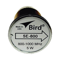BIRD TECHNOLOGIES Elemento de 5 Watt en linea 7/8" para Wattmetro BIRD 43 en Rango de Frecuencia de 800 a 1000 MHz. MOD: 5E-800