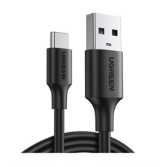 UGREEN Cable USB-A 2.0 a USB-C | 1 Metro | Carga y Sincronización de Datos | Protección Integrada | Duradero y Flexible| Caja ABS | Cubierta de TPE | Color Negro. 60116