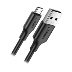 UGREEN Cable USB-A a Micro USB / PVC de Alta Duración / Tecnología de Carga Rápida Qualcomm / Soporta QC 2.0, 3.0 / Transmisión de Datos hasta 480Mbps / Recarga hasta 18W / Hasta 10,000 Flexiones / Tecnología de Carga Segura. 60136