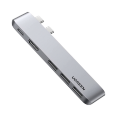 UGREEN HUB USB-C (Thunderbolt 3) Multifuncional para MacBook Pro/Air / 1 Puerto HDMI + 3 Puertos USB3.0 + USB- C (PD 100W) / Transferencia de Video y Datos / 5 en 2 60559