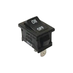 SYSCOM Interruptor Rocker SPST Off-On, Poliamida Negro, 11 Amp., Hasta 125 Vca, Contacto en Plata, 4.8 mm MOD: 612-RA11431100