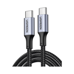 UGREEN Cable USB-C a USB-C / 1 Metro / Carcasa de Aluminio / Nylon Trenzado / Transferencia de Datos Hasta 480 Mbps / Soporta Carga Rápida de hasta 100W 70427