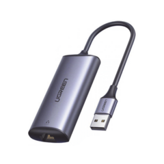 UGREEN Adaptador de Red USB3.0 a RJ45 /Admite 10/100/1000 Mbps y 2.5G / Caja de aluminio / Longitud del cable 10 cm / 1 a 1 MOD: 70547