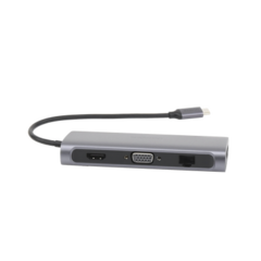 UGREEN HUB USB-C Multipuertos a 3 USB 3.0 / HDMI 4K@30Hz, / RJ45 (Gigabit Ethernet) / VGA / Lector Tarjeta SD+TF / Jack Audio 3.5mm / USB C PD Carga 100W / 10 en 1 80133 - tienda en línea