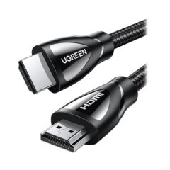 UGREEN Cable HDMI 2.1 de Nylon Trenzado / 1 Metro / 8K@60Hz/4K@120Hz / eARC (Canal de Retorno de Audio / HDR10+ / VVR / HEC (Canal Ethernet HDMI) / ALLM / 3D / Dolby Atmos / Dolby Visión / 48 Gbps / Mayor Duración. 80401