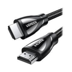 UGREEN Cable HDMI 2.1 de Nylon Trenzado / 3 Metros / 8K@60Hz/4K@120Hz / eARC (Canal de Retorno de Audio / HDR10+ / VVR / HEC (Canal Ethernet HDMI) / ALLM / 3D / Dolby Atmos / Dolby Visión / 48 Gbps / Mayor Duración. 80404