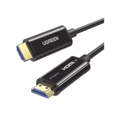 UGREEN Cable HDMI de 10 Metros por Fibra Óptica 8K@60Hz / Fibra de 4 núcleos + Cobre estañado de 7 núcleos / Compatible con HDMI 2.1 / Alta velocidad 18 Gbps / 3D / HDR / Caja de Aleacion Zinc / Premium 80406