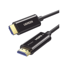 UGREEN Cable HDMI de 30 Metros por Fibra Óptica 8K@60Hz / Fibra de 4 núcleos + Cobre estañado de 7 núcleos / Compatible con HDMI 2.1 / Alta velocidad 18 Gbps / 3D / HDR / Caja de Aleacion Zinc / Premium 80409
