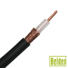 BELDEN Cable RG213U con blindaje de malla trenzada de cobre 97%, aislamiento de polietileno. 8267