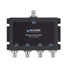 WILSONPRO / WEBOOST Divisor de potencia de 4 vías para la distribución de señal a dos antenas de servicio | 6 dB de pérdida por puerto | Conectores F hembra 850-036