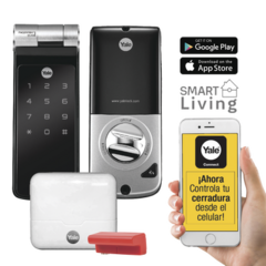 YALE-ASSA ABLOY Kit de Hub con Cerradura YDF40: Código, Biometria y apertura Smartphone en cualquier parte el Mundo 89368