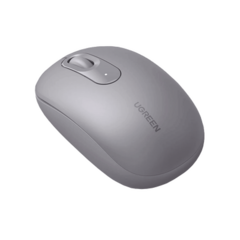 UGREEN Mouse Inalámbrico 2.4G 800/1200/1600/2400 DPI / Función de 3 botones / Alcance 10m / Silencioso / Ergonómico / Anti-caída y Anti-interferencias / Color Gris / Batería Alcalina AA (incluida). 90669