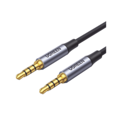 UGREEN Cable Auxiliar de 3.5mm / Cable Audio Estéreo / Núcleo de Alambre de Cobre Esmaltado / Carcasa de Aluminio Azul + Nylon Trenzado / Soporta Micrófono / 5 Metros 90788