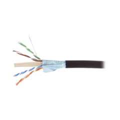 SIEMON Bobina de Cable Blindado F/UTP de 4 Pares, Para Exterior con Gel, Cat6A (23 AWG), Industrial para Climas Extremos, Enterrado Directo, Color Negro, 305 m MOD: 9A6O4-A5-01AR1A