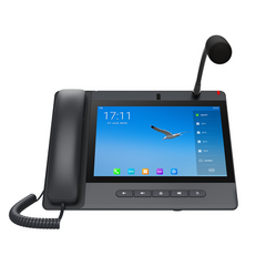 FANVIL Teléfono IP Android 9.0 Empresarial para voceo 20 líneas SIP, pantalla táctil, Wi-Fi y Bluetooth, PoE, Voceo/ Musica por Multicast, puertos Gigabit, soporta recepción de video. A320I