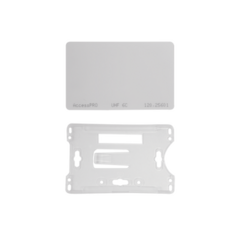 ACCESSPRO Kit de Tag UHF tipo Tarjeta para lectoras de largo alcance 900 MHZ / EPC GEN 2 / ISO 18000 6C / No imprimible / Incluye porta tarjeta MOD: ACCESS-CARD-EPC-K
