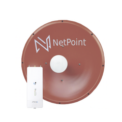 NetPoint Kit de radio AF5XHD con antena NPTR3 de 37 dBi , Frecuencia (4.9-6.2 GHz), incluye jumper, ideal para distancias de hasta 80 km MOD: AFNP3KIT