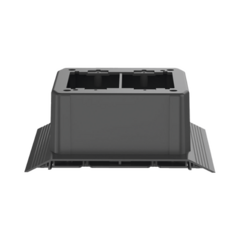 PANDUIT Caja de Conexión Doble, Para Uso con Canaleta de Piso AFR4BCBL6, Material PVC Rígido, Color Negro MOD: AFR4JB2SBL