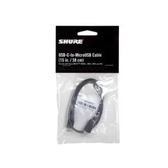 AMV-USBC15 Shure Cable USB a Micro USB 37.5 cm - Resistente y Duradero para Cargar y Transferir Datos - gran compatibilidad con dispositivos Micro USB