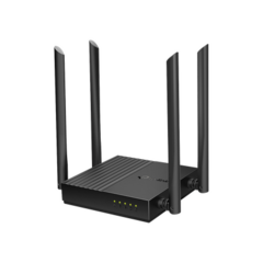 TP-LINK Router inalámbrico AC 1200 doble banda MU-MIMO, 1 puerto WAN 10/100/1000 Mbps Y 4 puertos LAN 10/100/1000 Mbps MOD: ARCHERC64