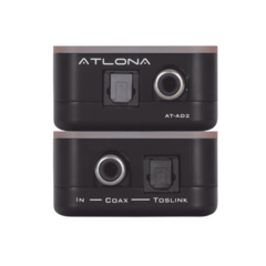 ATLONA Convertidor de audio digital coaxial y Toslink de Atlona con conversión bidireccional MOD: AT-AD2