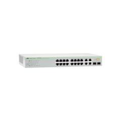 ALLIED TELESIS Switch WebSmart de 16 puertos 10/100 Mbps + 2 puertos 10/100/1000 Mbps + 2 SFP Gigabit Combo MOD: AT-FS750/20-10