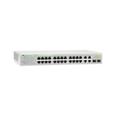 ALLIED TELESIS Switch WebSmart de 24 puertos 10/100 Mbps + 2 puertos 10/100/1000 Mbps + 2 SFP Gigabit Combo MOD: AT-FS750/28-10