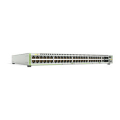 ALLIED TELESIS Switch PoE+ Stackeable Capa 3, 48 puertos 10/100/1000 Mbps + 2 puertos SFP Combo + 2 puertos SFP+ 10 G Stacking, 370 W MOD: AT-GS948-MPX-10