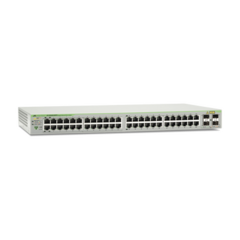 ALLIED TELESIS Switch PoE+ Gigabit WebSmart de 48 puertos 10/100/1000 Mbps (24 Puertos PoE) + 4 puertos gigabit SFP (Combo), 370 W MOD: AT-GS950-48PS-10