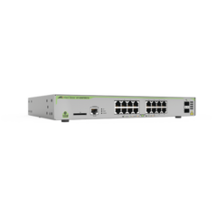 ALLIED TELESIS Switch Administrable CentreCOM GS970M, Capa 3 de 16 Puertos 10/100/1000 Mbps + 2 puertos SFP Gigabit MOD: AT-GS970M/18-10